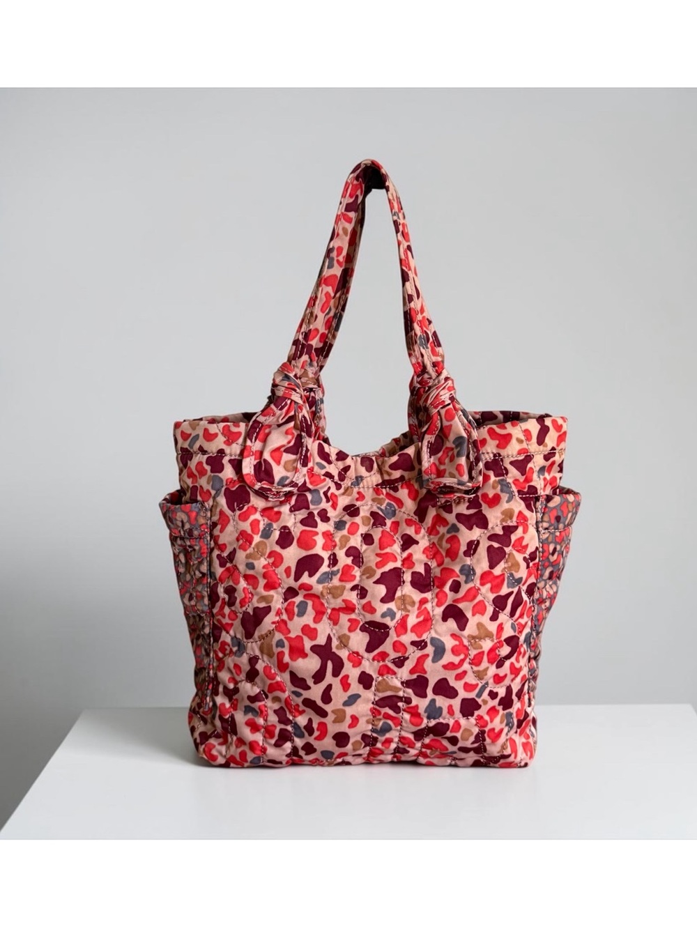 Marc Jacob’s Quilted Nylon Pink Leopards Print Tote Bag - Picture 4 of 14
